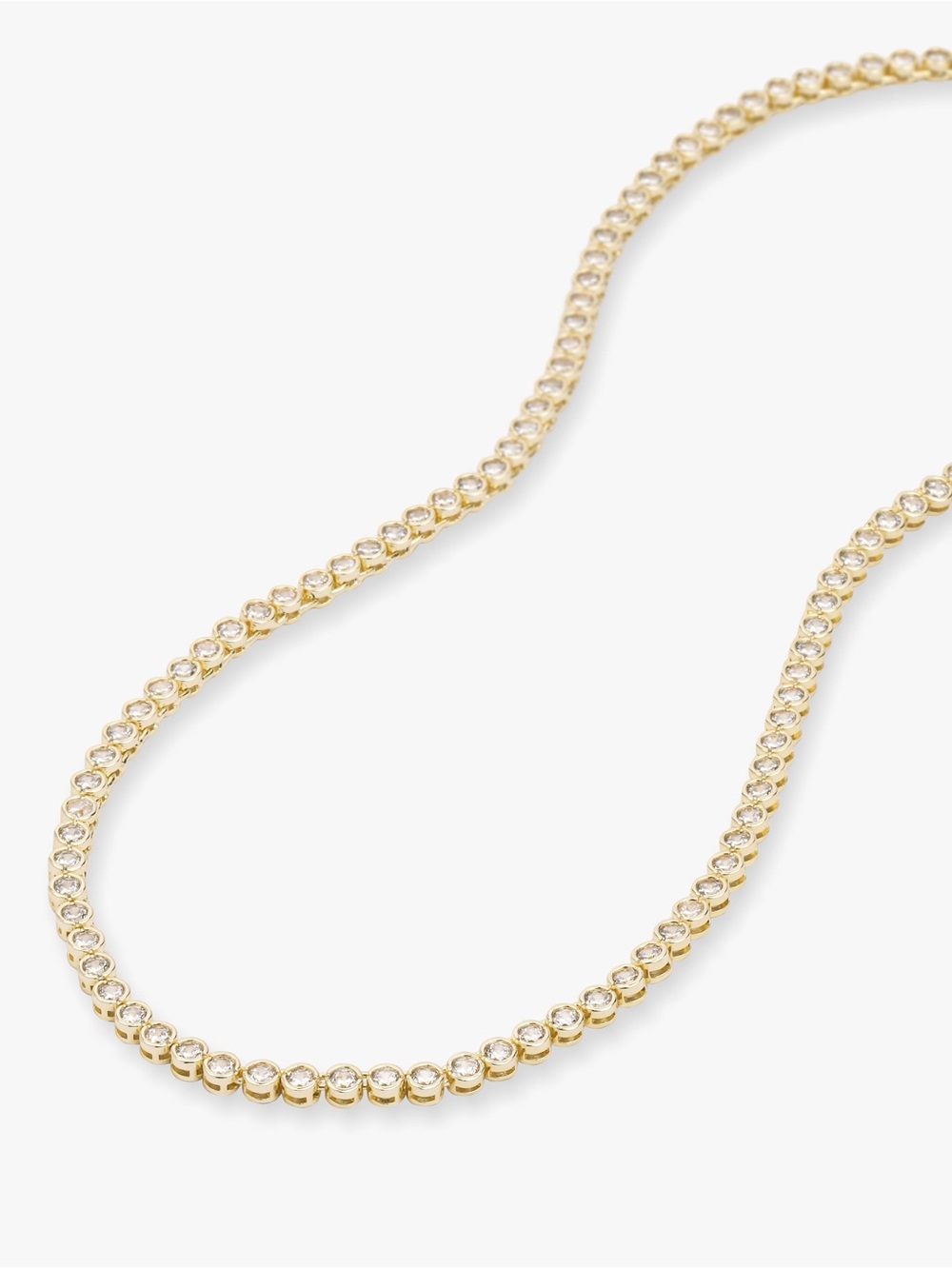 Baroness Tennis Necklace 3mm
Gold|White Diamondettes Gold Tennis Necklace